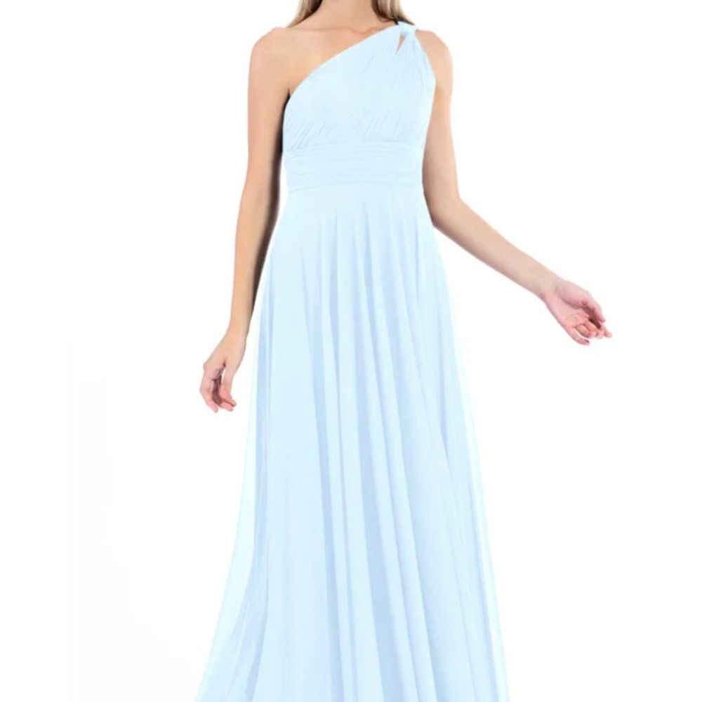 Azazie Charlize Bridesmaid Dress Sky Blue NWT
